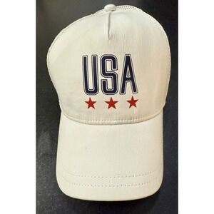 Under Armour USA Hat Womens‎ One Size Snapback White Ball Cap